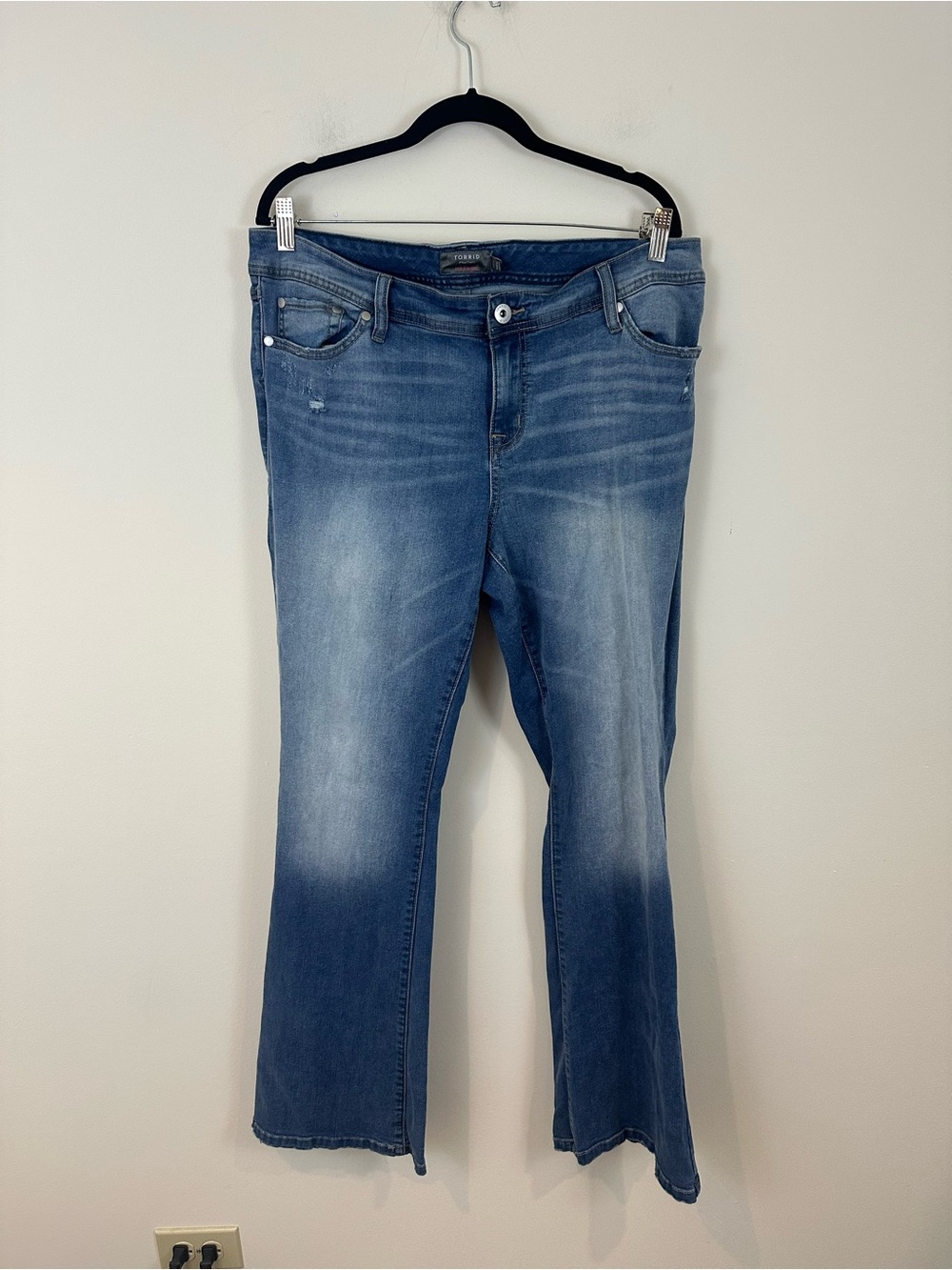 Torrid Luxe Slim Boot Blue Bootcut Jeans Size 16R Women's Plus